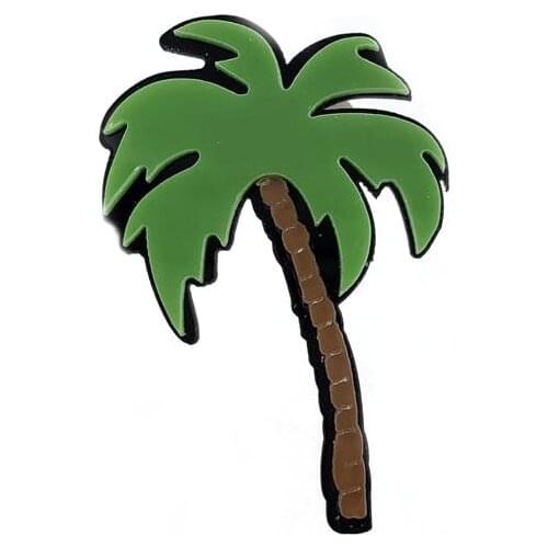 Acrylic Green Coconut Tree Brooch Pin Resin For Women Brooch Accessory