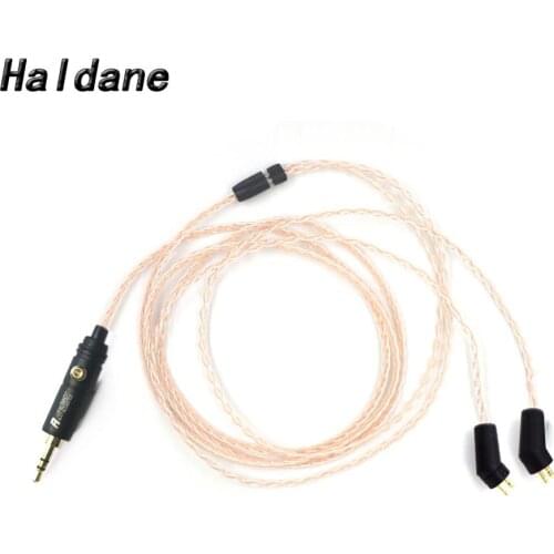 Free Shipping 1.2 Meter Hi-End 8 Cores 7N OCC Copper Silver Plated Mixed Headphone Upgrade Cable For ER4P ER4B ER4S Headphones