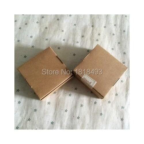 Free shipping 50 pcs a lot 8x6x2.2cm retro kraft paper packing box/lovely gift case/cute cardcase/mini-size storage box