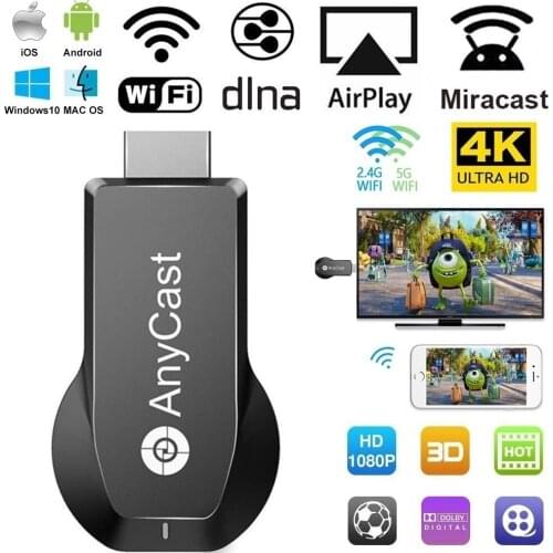 Wireless Display Receiver WiFi Dongle Screen Mirror 1080P HDMI TV Stick Support Airplay DLNA Miracast