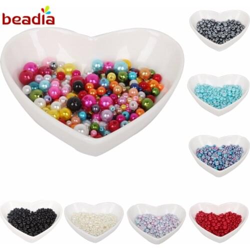 New Arrival 4-10mm Random Mix ABS Pearl Imitation Plastic Colors Pearl Beads For DIY Necklace Bracelet Handmade Jewelry Making