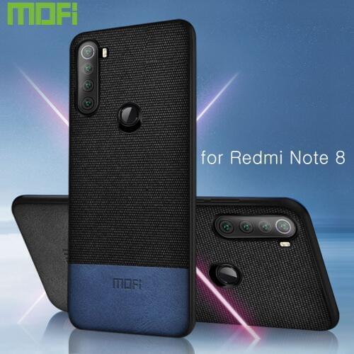 For Xiaomi Redmi Note 8 2021 Case Cover Fabric Back Capas MOFi Original Redmi Note 8 Pro Shockproof Silicone Luxury Coques