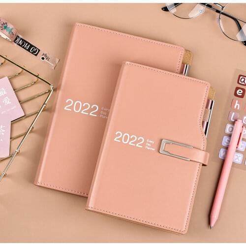 Agenda 2022 Planner Stationery Organizer A6 A5 Notebook and Journal with Pen Weekly Diary Notepad School Sketchbook Note Book