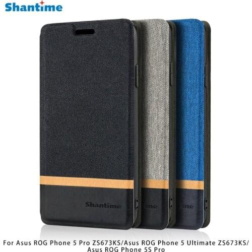 PU Leather Phone Bag Case For Asus ROG Phone 5 Pro ZS673KS Flip Case For Asus ROG Phone 5 I005DA I005DB Case Silicone Back Cover