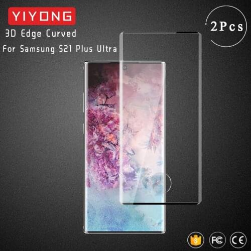 YIYONG 3D Edge Curved Tempered Glass For Samsung Galaxy S21 Ultra S20 Plus FE Screen Protector For Samsung Note 20 10 S10 E Lite