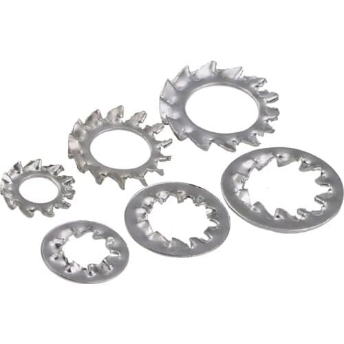 M3-M10 Galvanized inner multi-tooth washer anti-skid locking outer serrated stop washer