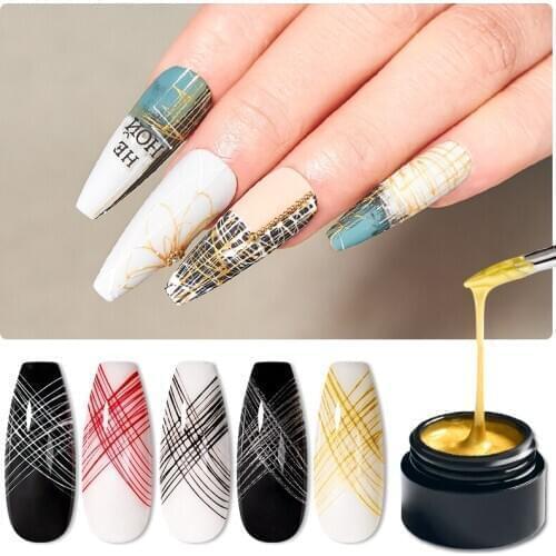 Mtssii Spider Wire Drawing Nail Gel Painting Gel Nail Polish Pulling Silk Point Line Creative Soak Off Nail Art Gel 5ml