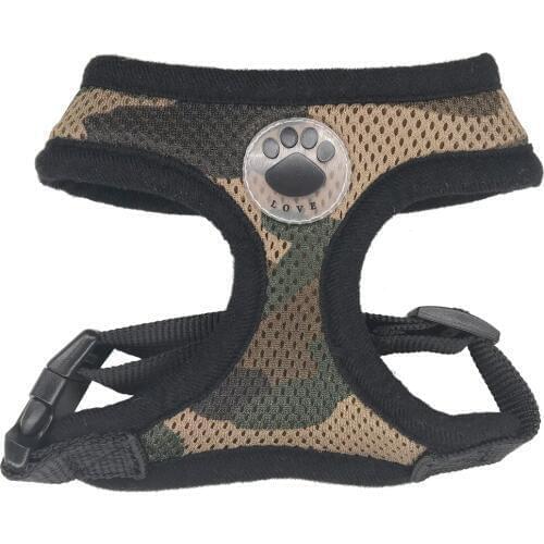 Wholesale 12pcs/lot "LOVE" Paw Soft Breathable Dog Harness Nylon Mesh Vest for Dogs Adjustable Cat Pet Comfort Chest Strap