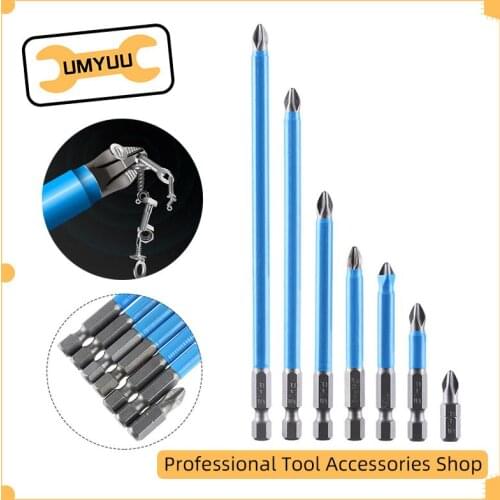 New Screwdriver Bits 25/50/65/70/90/125/150mm PH2 Anti-slip Magnetic Bits 1/4 Hex Shank Fits Hand Electric Drill Driver