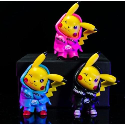 NEW 10CM Pokemon Anime Figure Pikachu Car Decoration Doll Trendy Toy Christmas Gift
