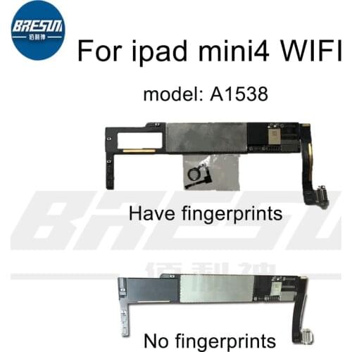 Original Unlocked No ICloud For Ipad Mini4 Wifi Motherboard A1538 A1550 With Fingerprint 3D Touch Logic Good Board NO ICloud