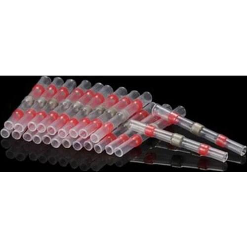 100pcs/Lot Practical Electrical Waterproof Seal Heat Shrink Butt Terminals Solder Sleeve Wire Connectors Red Model Number:S21