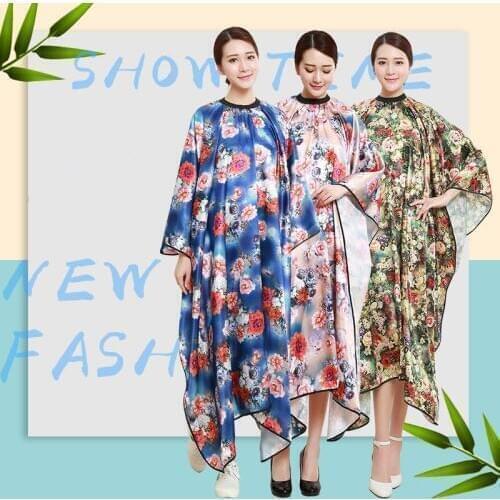 Salon Professional Hair Styling Cape,Hair Cutting Rose Flower Bronzing Waterproof Hairdresser Wai Cloth Barber Gown
