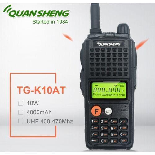 10W QuanSheng TG-K10AT 10Watt Walkie Talkie radio station comunicador UHF 400-470MHz Two-way Radio Amador 4000mAh HF Transceiver