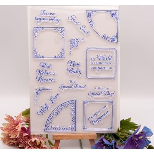 Best Wishes Friend Transparent Clear Silicone Stamp DIY Diary Scrapbooking Card Craft