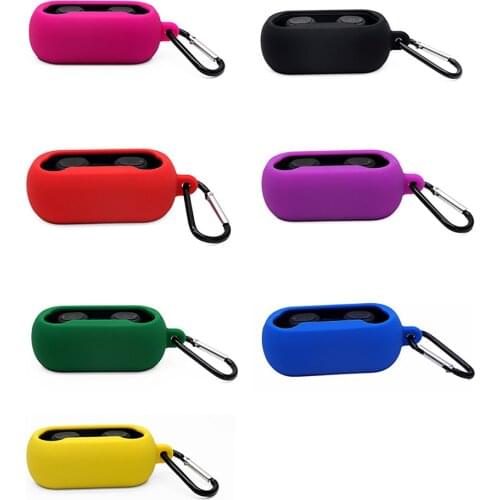 Silicone Earphone Protective Case for Boombuds-go Wireless Bluetooth 5.0 Charging Box Shockproof Shell Case with Anti-lost Hook