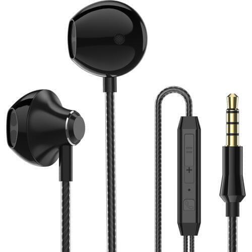 Stereo Bass Earphone 3.5mm Noise Isolating Gaming Headset Handsfree Sports Earbuds With Microphone for Phone Computer Tablet MP4