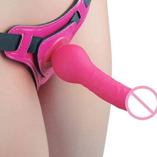 50LF Lesbian Flirting Toy Strapon Dildo Massager Ultra Elastic Harness Belt Women Adult Sex Toys
