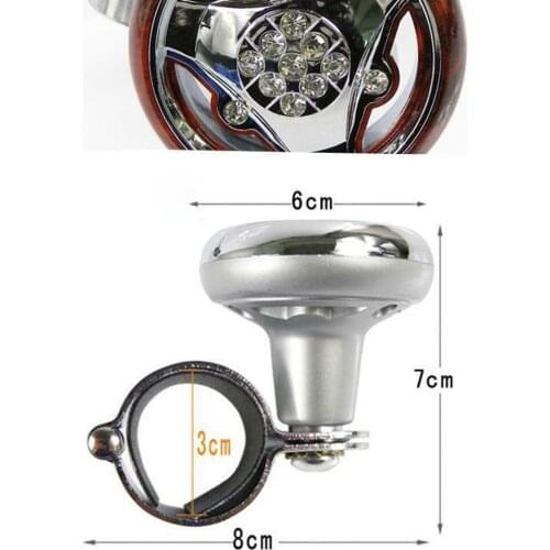 Aid Steering Wheel Booster Anti-Slip Assister Car Electroplating Rotation