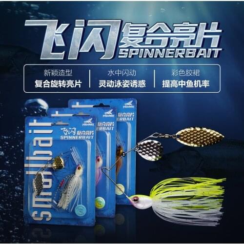 Feishan 1pcs Fishing Lures Wobble 7g/10g Spinner Bait With Brass Fishing Spoon Lure Metal Jig Jigging Lure Swimbait Spinnerbait