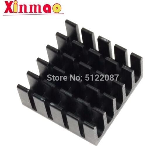 10pcs Heatsink Cooling Fin Aluminum Radiator Cooler Heat Sink for IC Chip LED 22*22*10mm Black 22X22X10mm LED Radiator 22*22*10