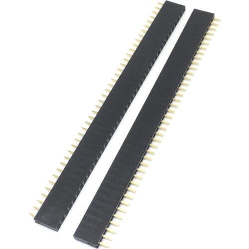 1X40 PIN Single Row Straight FEMALE PIN HEADER 2.54MM PITCH Strip Connector Socket 140 40p 40PIN 40 PIN FOR PCB arduino