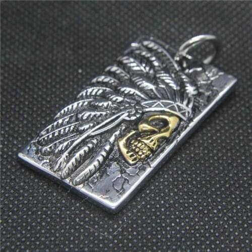 2020 Indian Biker Pendant 316 Stainless Steel Fashion Golden Fashion Indian Fashion Pendant