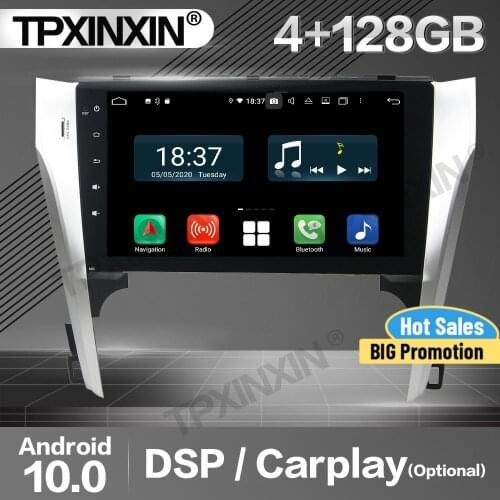 4+128G Carplay Car Radio 2 Din Stereo Receiver Android For Toyota Camry 2012 2013 GPS Navigation Player Audio Recorder Head Unit
