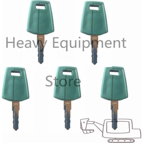 5 PCS C001 Heavy Equipment Ignition Start Starter Switch Excavator Loader Key For Volvo F Series For VOLVO 55 60 ELI80-0124
