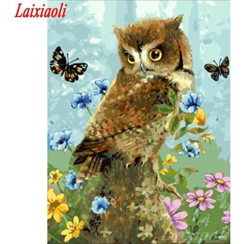 DIY Diamond Painting butterfly owl flower landscape Diamond Embroidery Picture Diamond Cross Stitch 5d Home Decoration painting