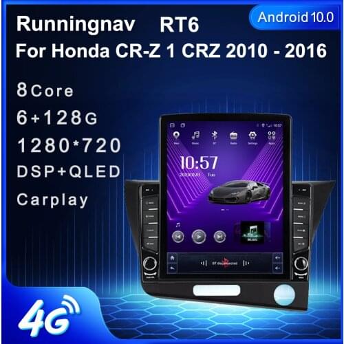 Runningnav For Honda CR-Z 1 CRZ 2010 - 2016 Tesla Type Android Car Radio Multimedia Video Player Navigation GPS