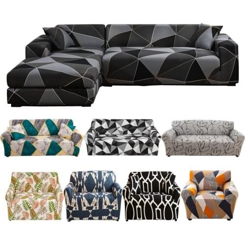 MKZOOM spandex sofa cover for living room couch cover section sofa slipcover stretch L shape sofa armchair sofa elastic material