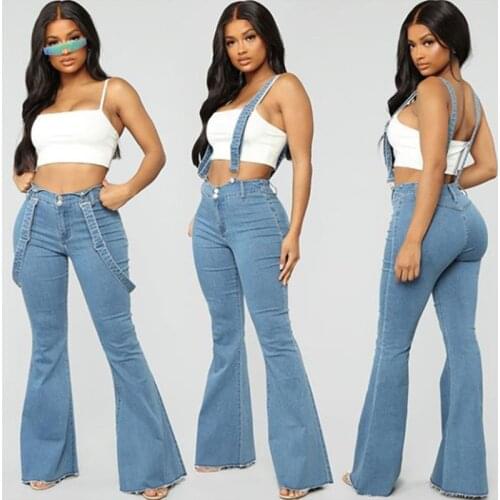 Long Track pants women Denim Jumpsuit Women Fashion Casual Washed Spaghetti Straps Suspenders Cowgirl Long Summer jeans S-3XL