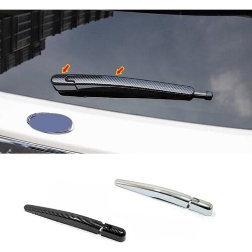 For Ford Edge 2015-2020 ABS Carbon fiber Rear Window Wiper Cover Trims Exterior Windscreen Wipers Sticker Decoration 2pcs