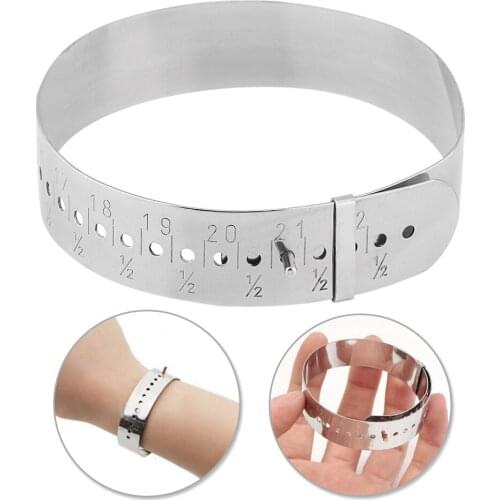 Stainless Steel Jewelry Making Tool Adjustable Bangle Gauge Sizer Jewelry Jewellery Making Bracelet Sizing Tools for Jewelers