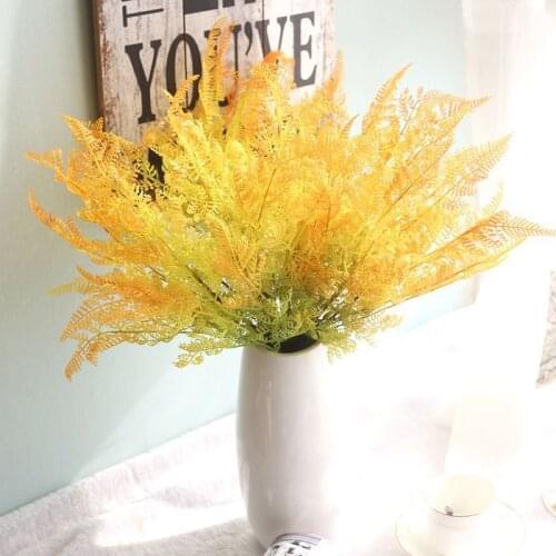 Artificial plants green maple red fern DIY beautiful flower arrangement wall hanging garden home artificial decoration