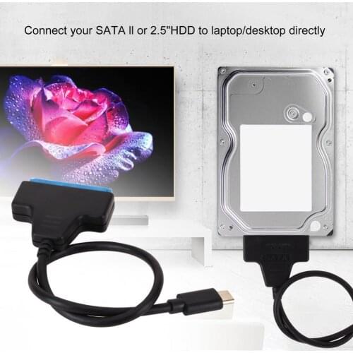 USB 3.1 SATA 3 Cable Type-C to SATA III Adapter Up To 6 Gbps Support For 2.5 Inch External SSD HDD Hard Drive Sata 3 Cable Drops