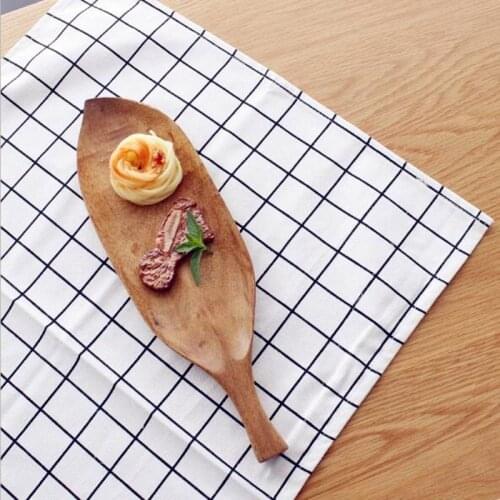 Classic Tablemats Striped Napkin Towels Dining Tableware Mats Cotton Place Mat Kitchen accessory Plate Mat printed Coasters 1Pcs