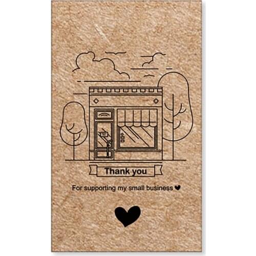 10-30Pcs Thank You Card Natural Kraft Paper Thank You For Your Order Labels Small Business Commercial Custom Cards Decor Labels