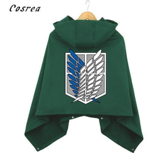 Anime Attack on Titan no Kyojin Cloak Cape Clothes Cosplay Costume Fantasia Attack on Titan Plus Free shipping for Men Women