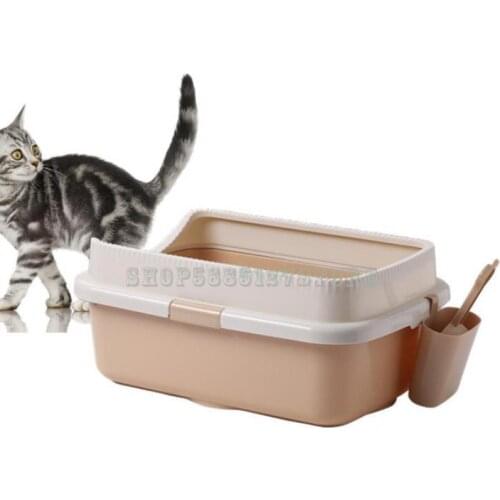 Cat Litter Basin Fully Enclosed Cat Toilet Deodorization Cat Excrement Basin Super Large Top Entry Anti Splash Cat Litter Basin