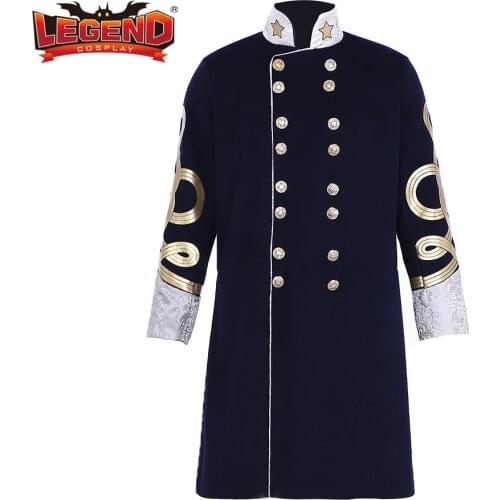 Civil War Confederate Officer Coat Adult Commander Wool Trench Jacket Coat H001