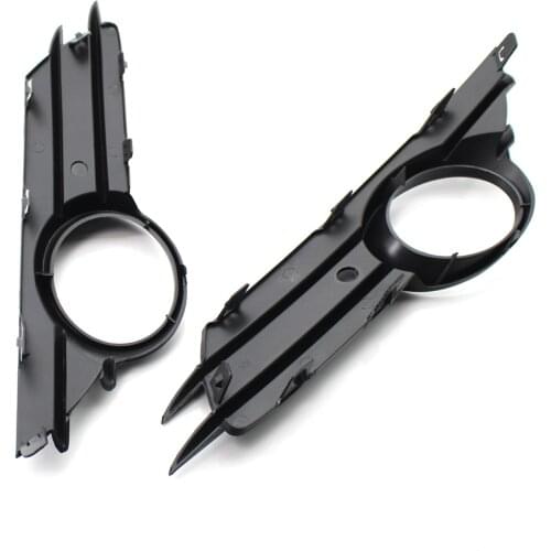 Left and Right Front Bumper Lower Grille Trim Fog Light Hole Pair Set Replacement for OPEL/VAUXHALL CORSA D MK3 2006-2011