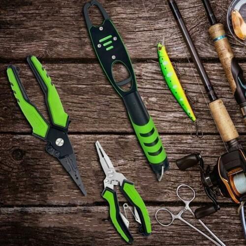 Fishing Pliers Fishing Gripper Aluminum Alloy scissors Hook Remover Fishing Tools Line Cutter Multifunctional Fishing Equipment