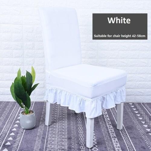 Family Banquet Wedding Use Plain Color Chair Covers Spandex White Elastic Chair Cover Dining Room Stretch Chair Cover
