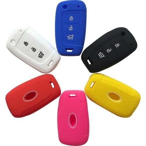 Silicone Remote Key Cover Cap For Hyundai Kona I30 2018 Celesta Santa Fe Elantra 2021 Tucson Verna I35 Azera Case Holder Shell