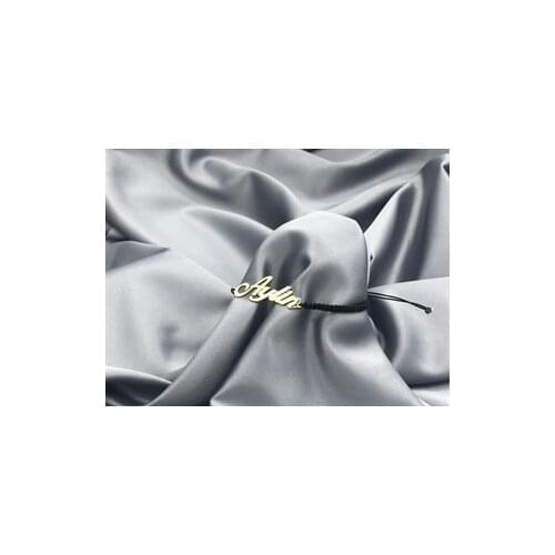 Special Design Drawstring Silver Name Bracelet