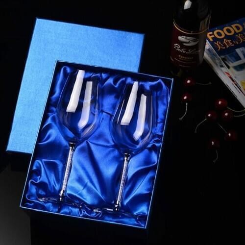 350ML/470ML Wine Glass Crystalline Luxury Wedding Party Toasting Glasses High Quality Creative Crystal Rhinestones Design