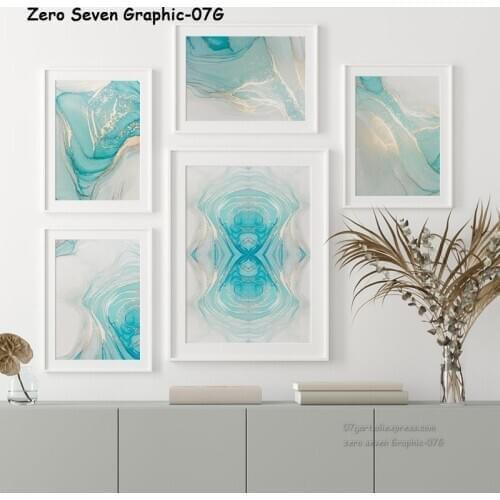 Modern Light Luxury Fluid Art Work Picture Abstract Painting Canvas Prints Posters For Wall Art Decoration