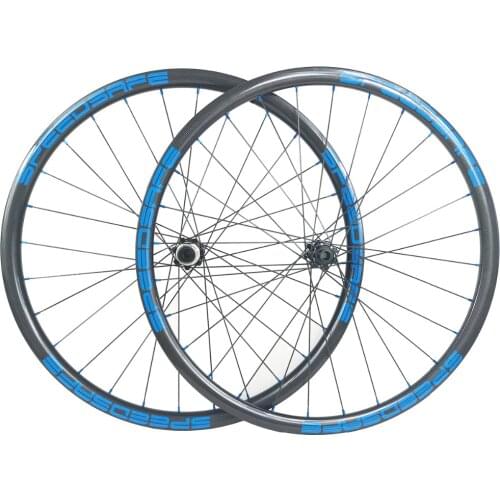 ULTRA LIGHT 29er MTB XC straight pull carbon wheels 30mm hookless 28H Powerway M32 disc hubs aero spokes cross country wheelset
